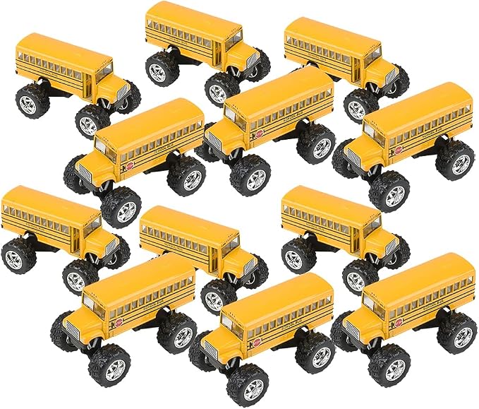 Rhode Island Novelty School Bus Big Wheel Monster Truck 5in Die-cast Toy