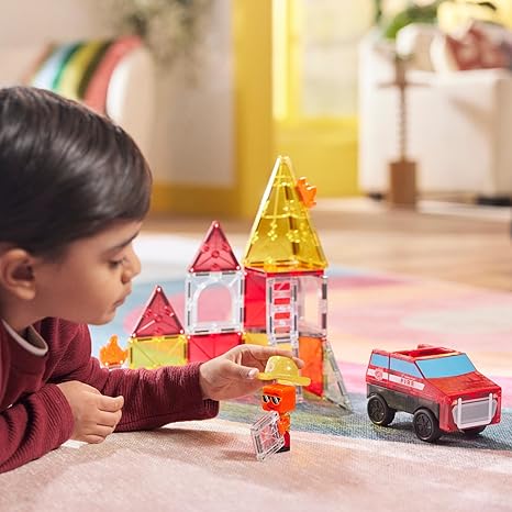 Magna Tiles Fire Rescue Building Set
