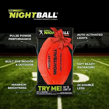 Red LED Inflated Football