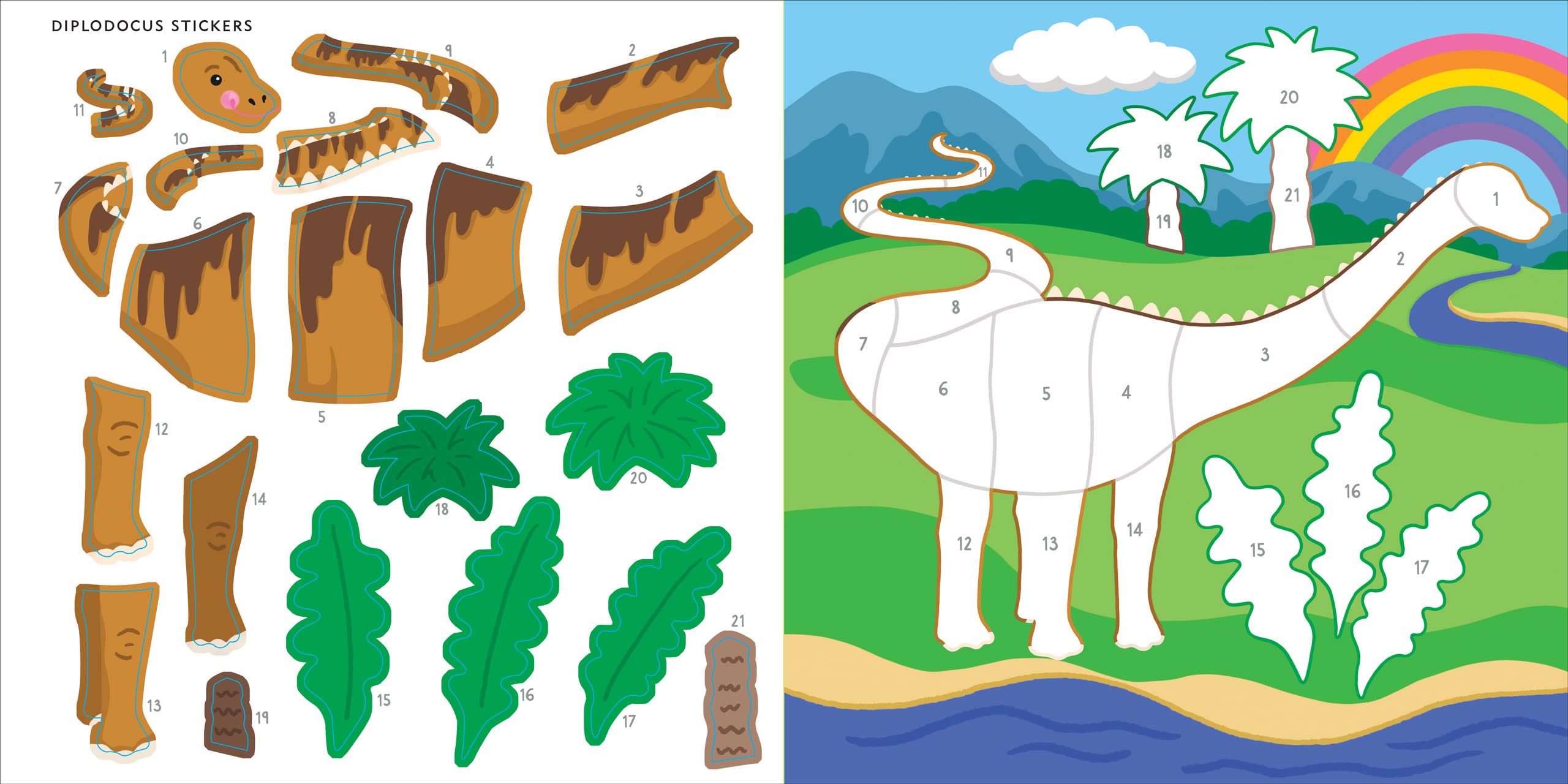 My First Color By Sticker Book Dinosaurs