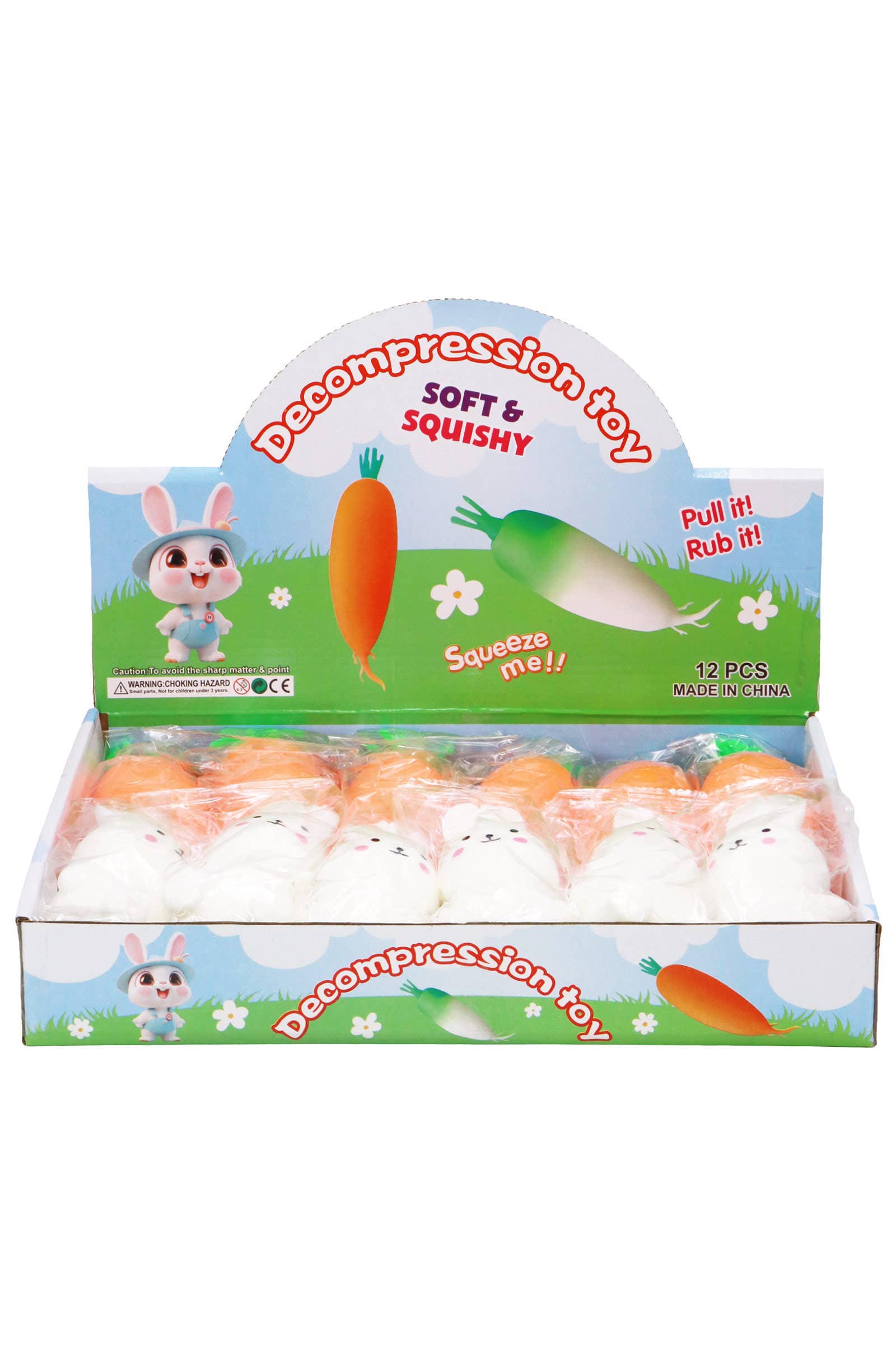 Carrot Bunny Fluffy Slime Filled Soft Squishy