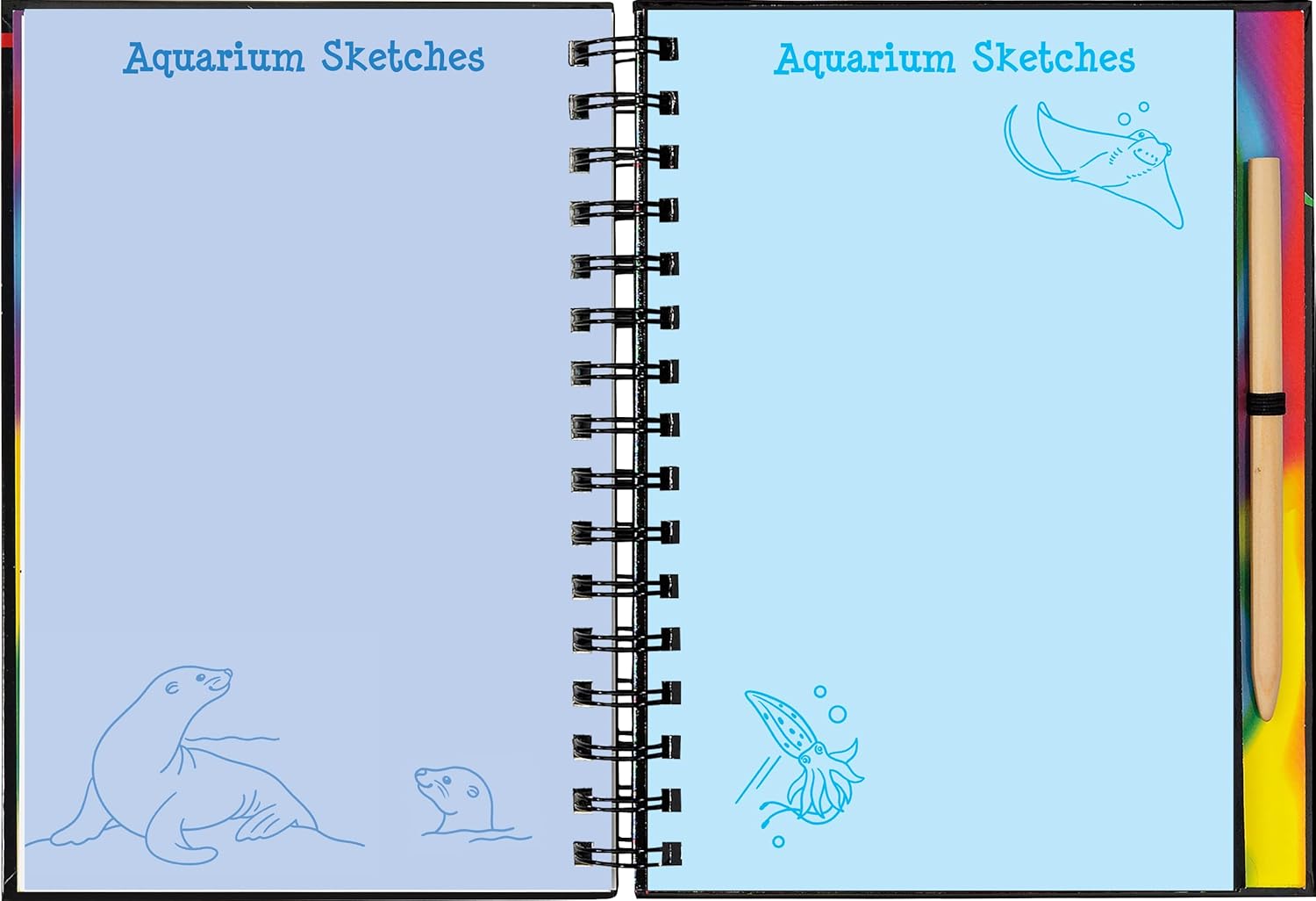 At the Aquarium Scratch and Sketch Book