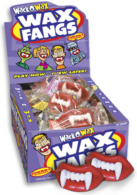 Wack-O-Wax Fangs Cherry Flavored Chewy Wax Novelty Candy