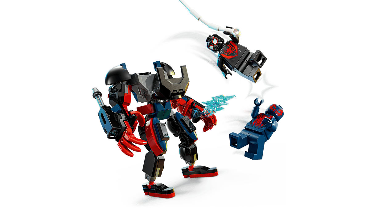 Lego Miles Morales Mech vs. Spider-Man 2099