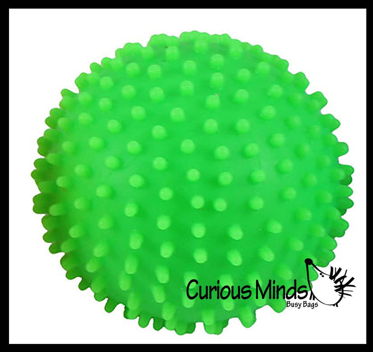 Single Spiky Bumpy Soft Doh Filled 1.7" Stress Ball - Squishy