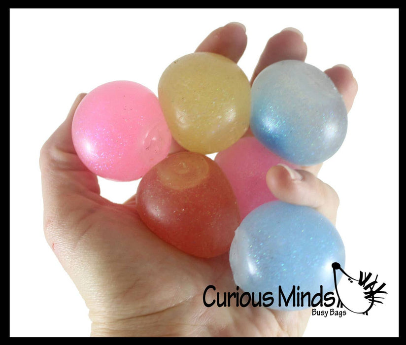 Single Small 1.5" Glitter Stress Ball