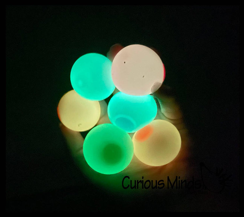 Single Small Glow in the Dark Doh Filled 1.5" Stress Ball - Ceili