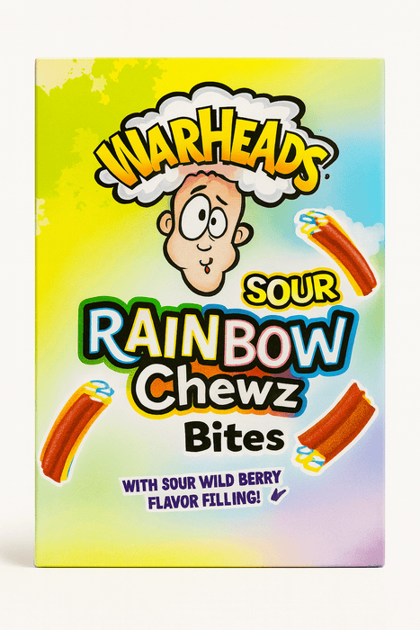 Warheads Sour Rainbow Chewz Bites Wild Berry Candy 3oz