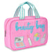 Iscream Beauty Fun Large Cosmetic Bag Nylon Zipper Closure