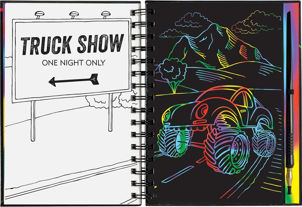 Extreme Monster Trucks Scratch and Sketch Book
