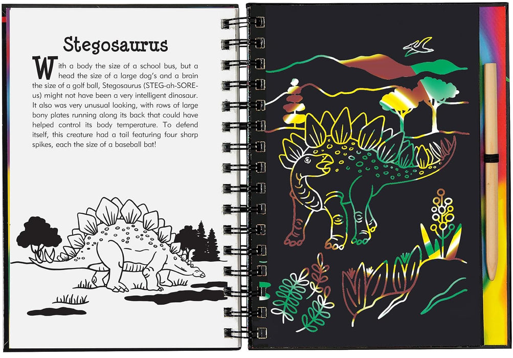 Peter Pauper Press Scratch and Sketch Jurassic Art Activity Book