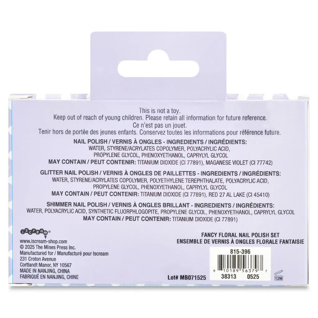 Fancy Floral 3 Piece Nail Polish Set