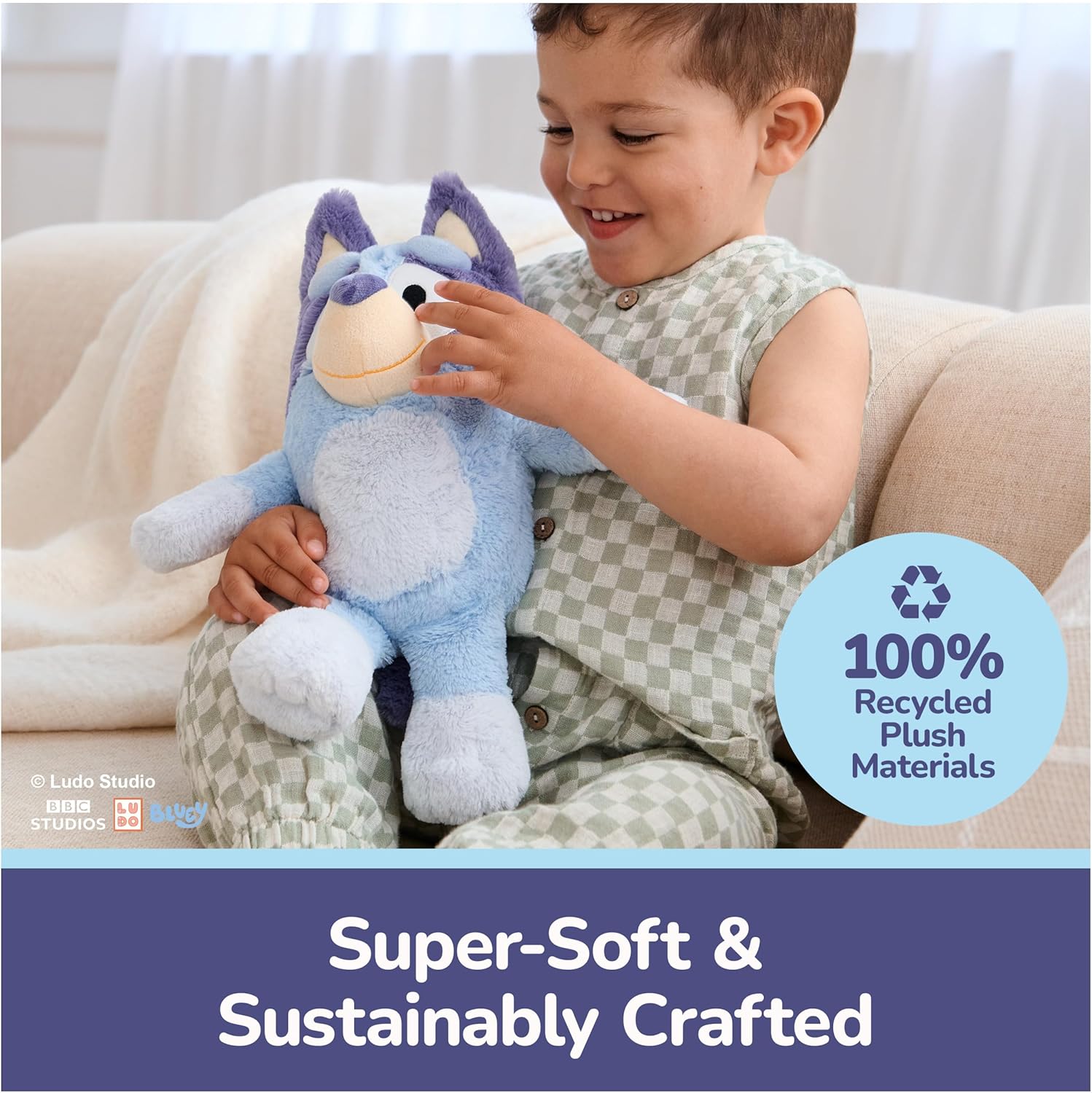 GUND Bluey Sustainably Soft Plush Toy - Eco-Friendly Recycled Materials, 13-inch