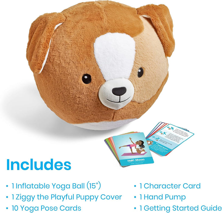 hand2mind Puppy BubblePlush 15in Yoga Ball Toy