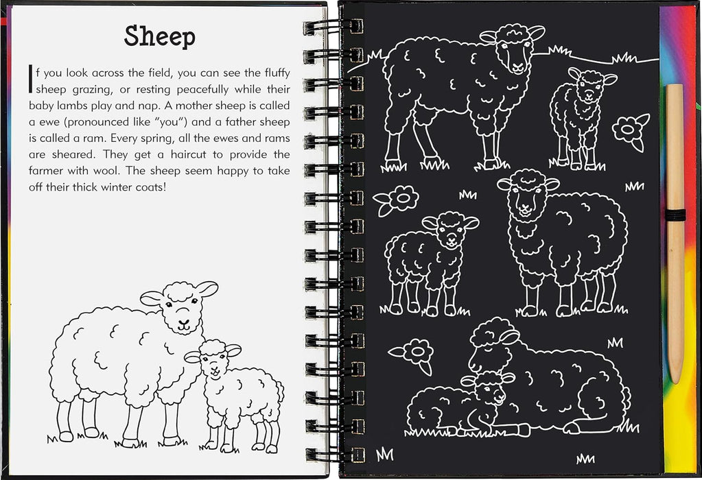 On The Farm Scratch and Sketch Book