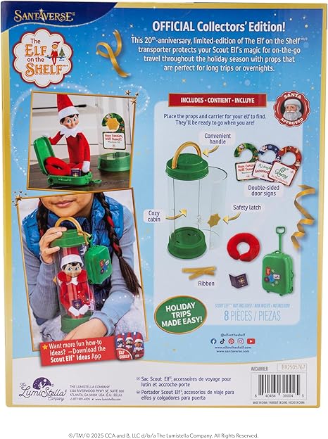 The Elf on the Shelf Scout Elf Carrier Limited 20th Anniversary kit