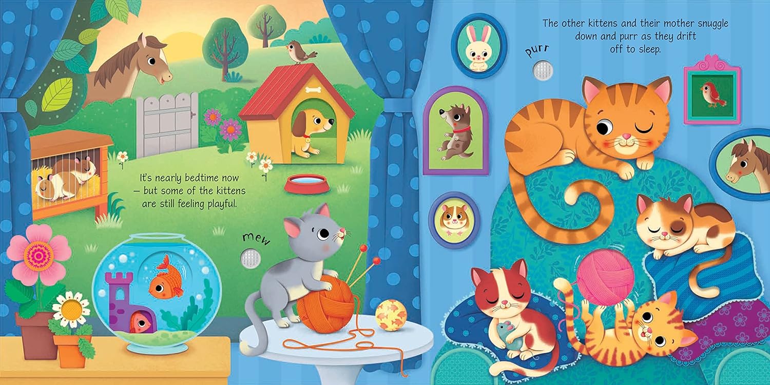 Interactive Pet Sounds Board Book for Toddlers, Engaging Animal Noises