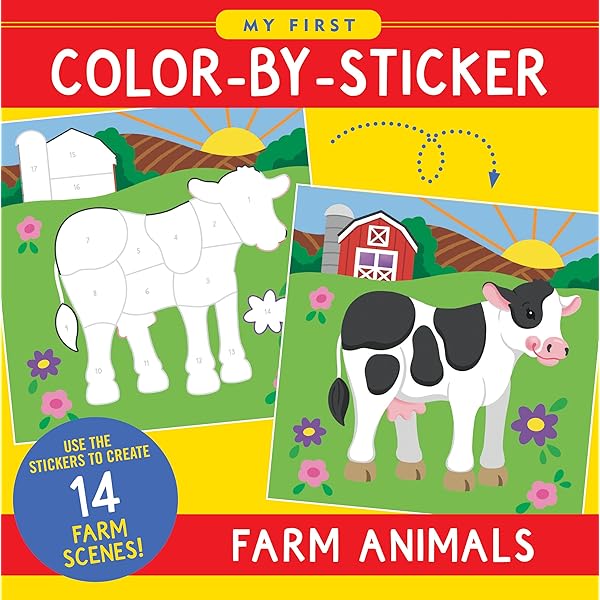 My First Color By Sticker Book Farm Animals