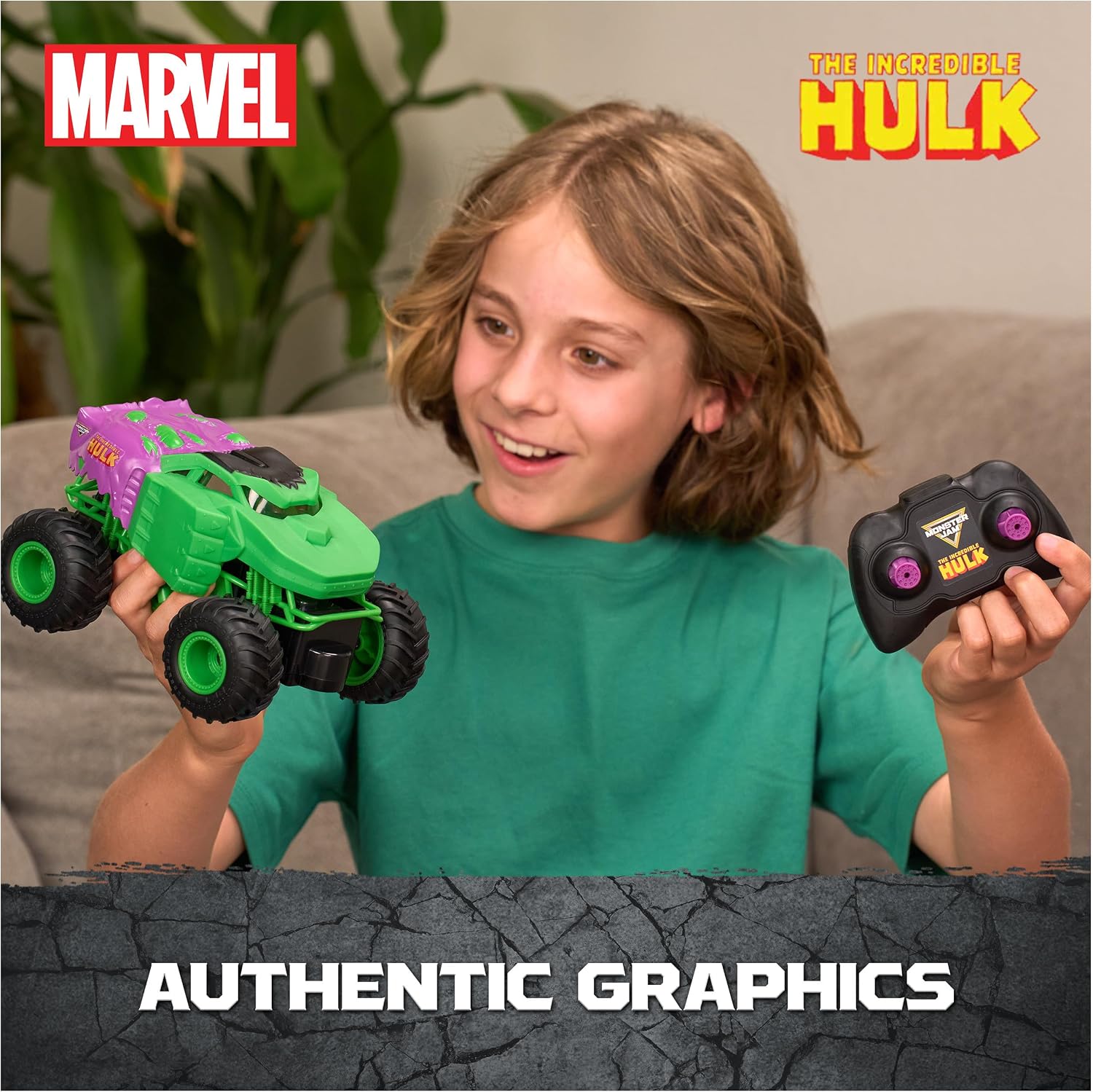 Monster Jam Marvel Hulk RC Monster Truck 1:24 Scale Remote Control Toy