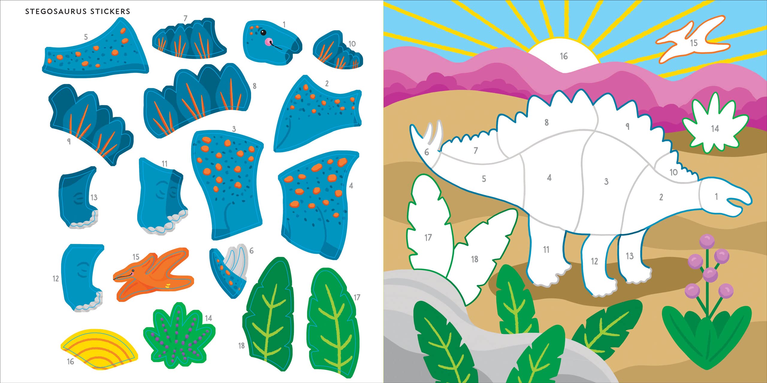 My First Color By Sticker Book Dinosaurs