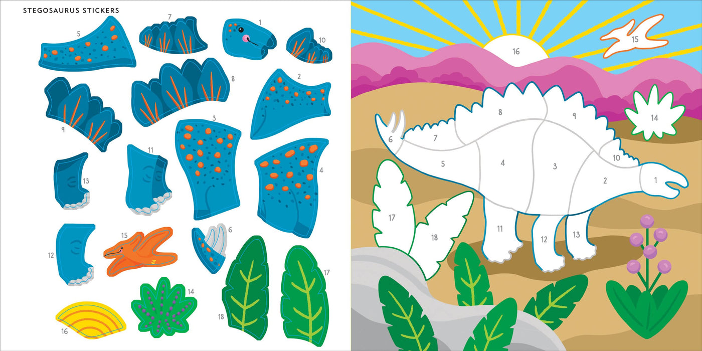 My First Color By Sticker Book Dinosaurs