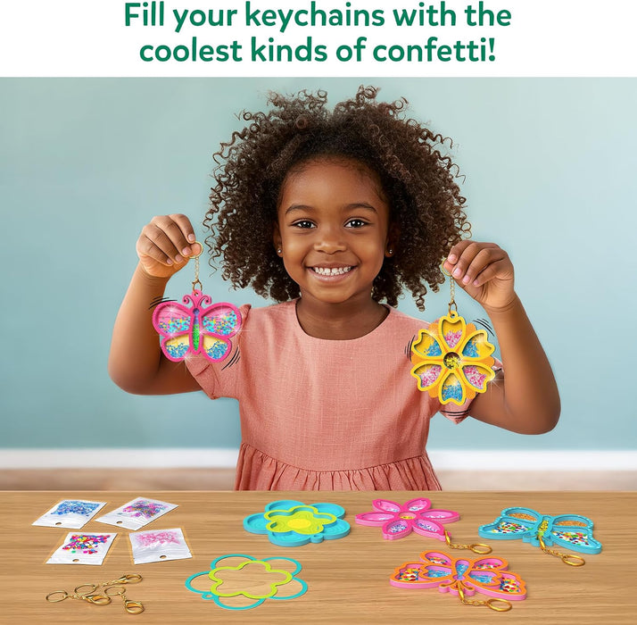 Skillmatics Shake-its Glitter Craft Kit for Kids Flowers & Butterflies