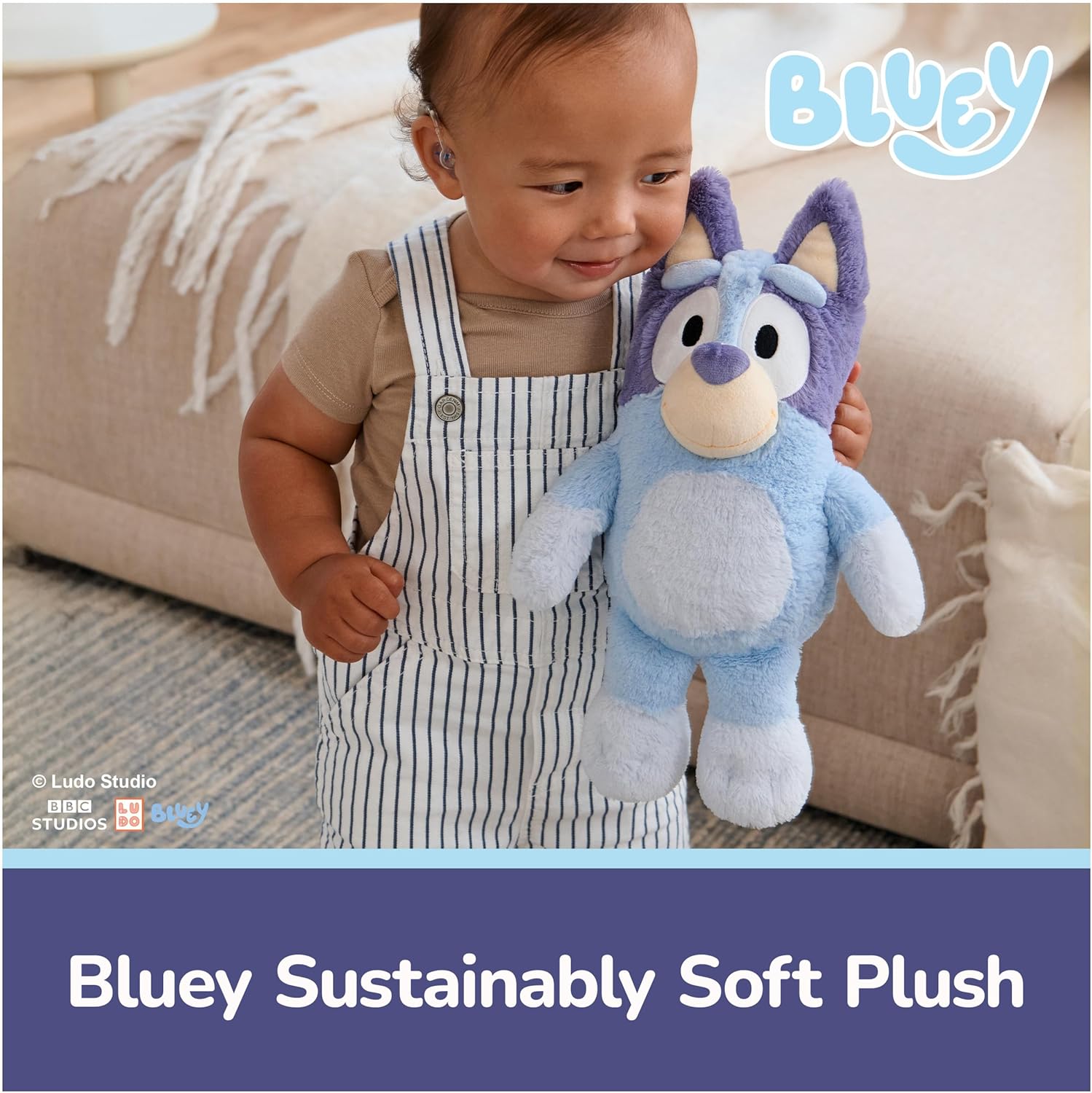 GUND Bluey Sustainably Soft Plush Toy - Eco-Friendly Recycled Materials, 13-inch