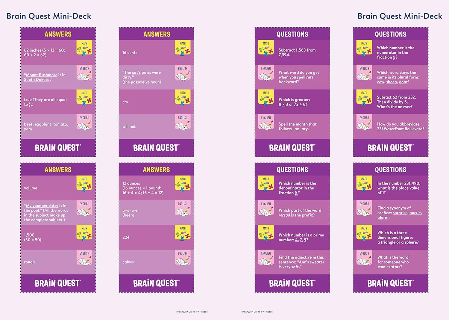 Brain Quest Workbook: 4th Grade Revised Edition