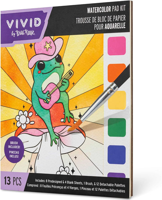 Vivid by Brea Reese Watercolor Pad Kit Western DIY Art Activity