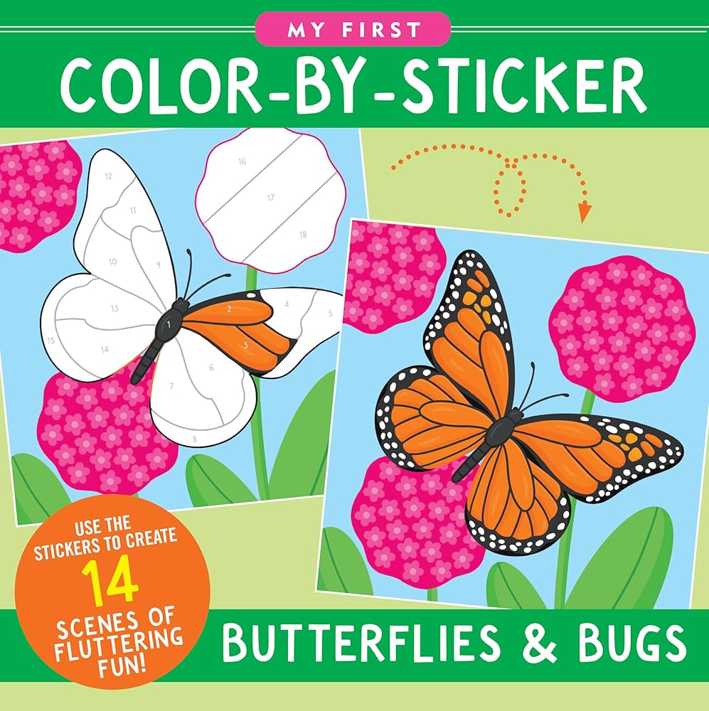 Color By Sticker Book Butterflies Bugs
