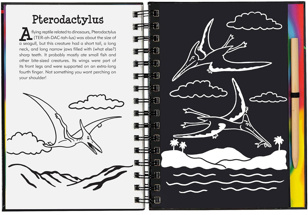 Peter Pauper Press Scratch and Sketch Jurassic Art Activity Book