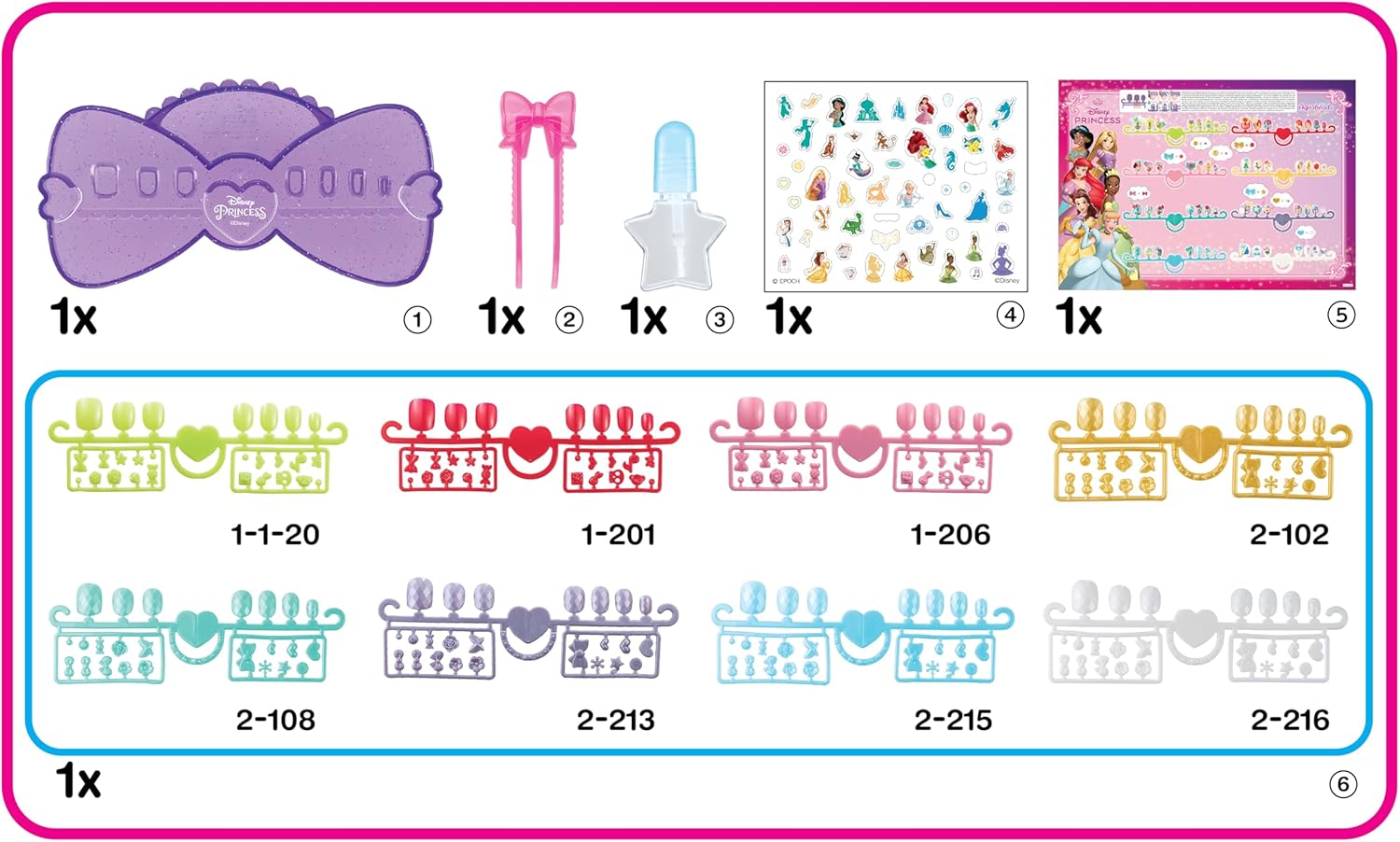 Aquabeads Disney Princess Magical Water-Activated Nail Designer Kit for Creative Kids