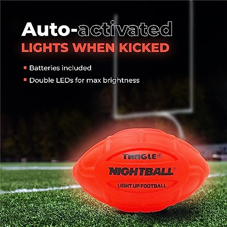 Red LED Inflated Football