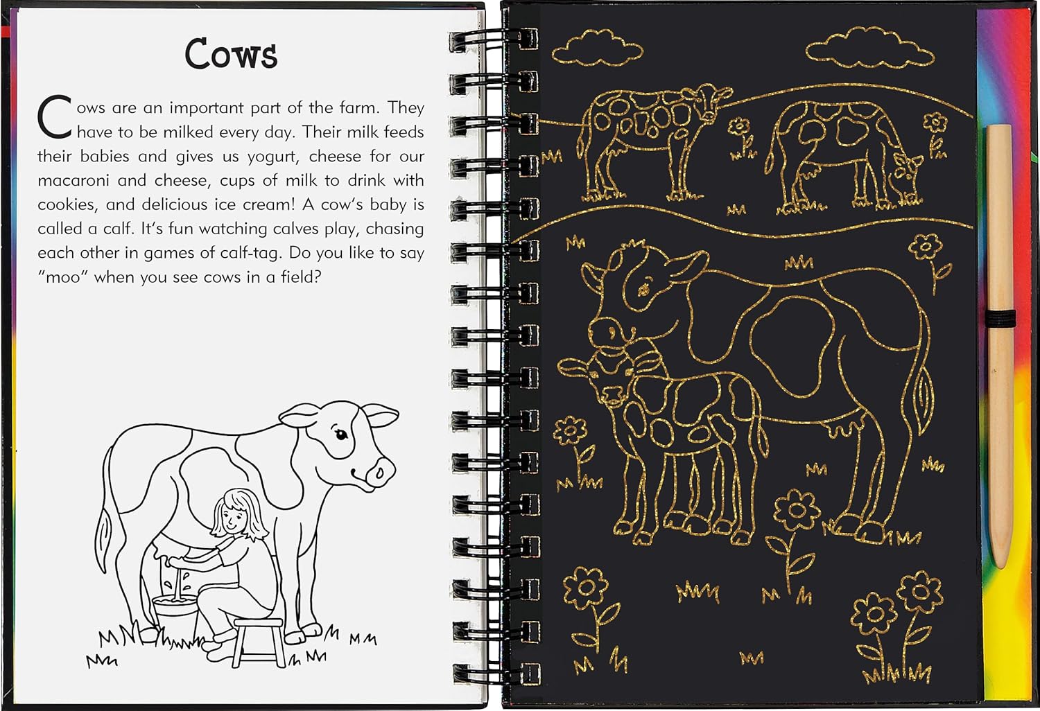 On The Farm Scratch and Sketch Book