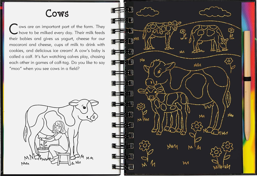 On The Farm Scratch and Sketch Book