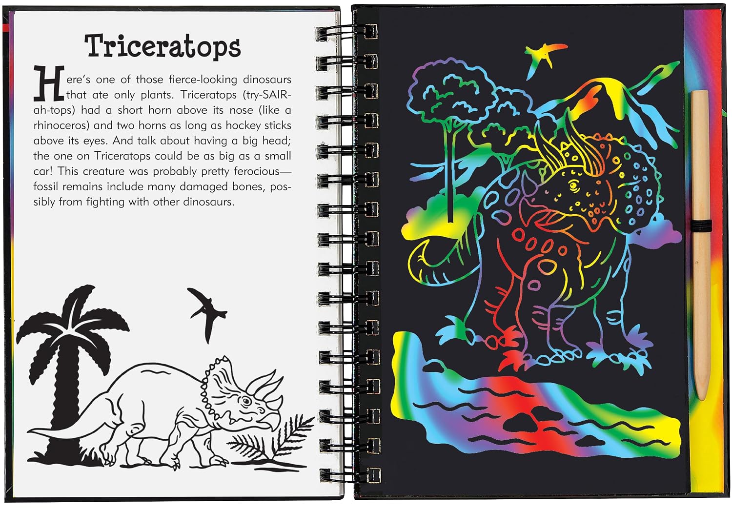 Peter Pauper Press Scratch and Sketch Jurassic Art Activity Book