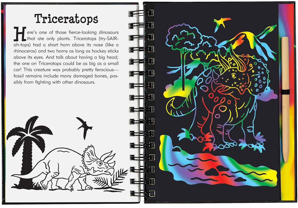 Peter Pauper Press Scratch and Sketch Jurassic Art Activity Book
