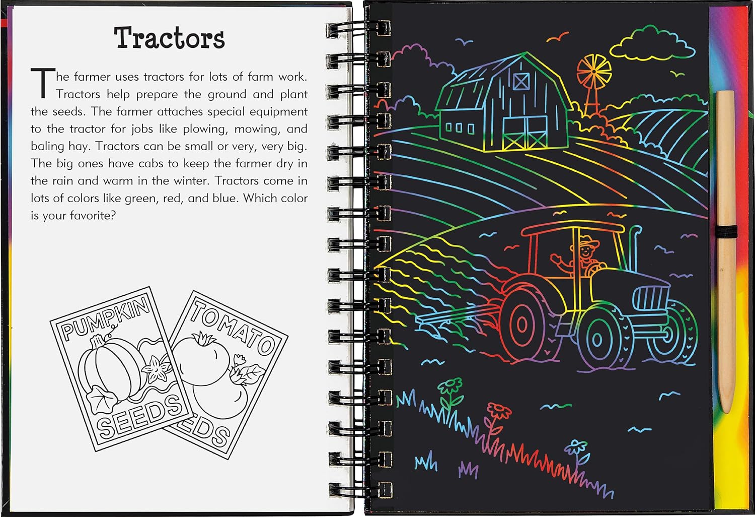 On The Farm Scratch and Sketch Book