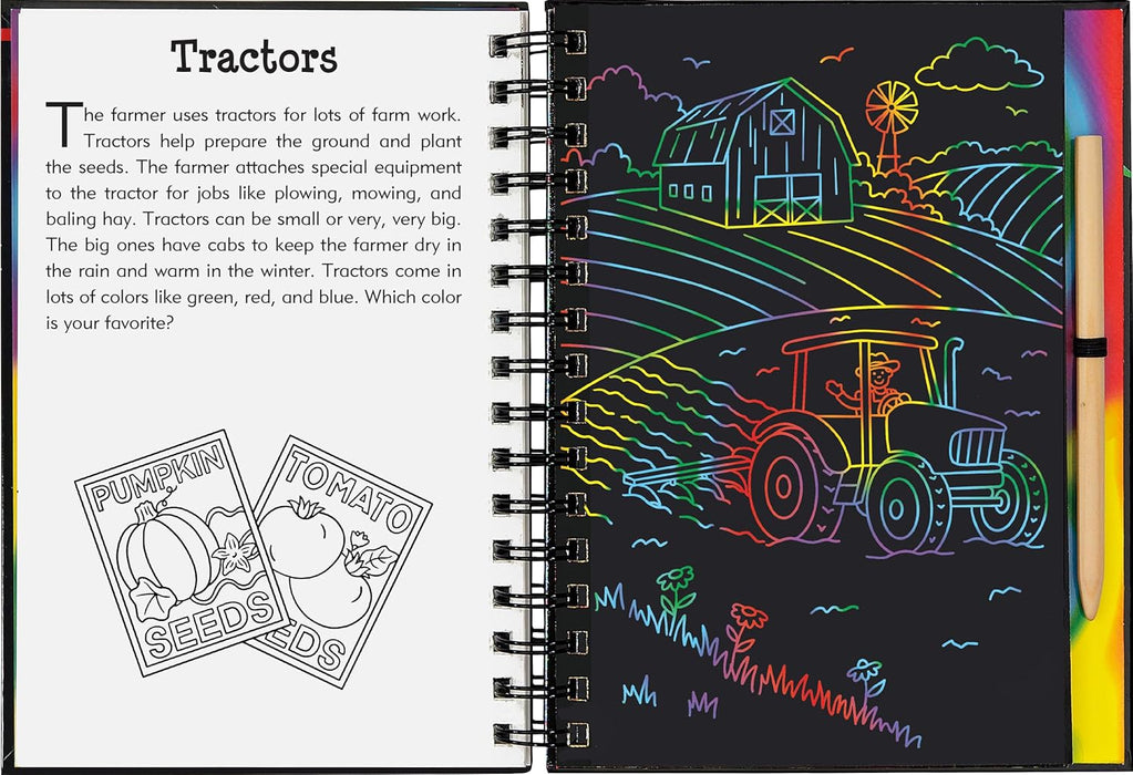 On The Farm Scratch and Sketch Book