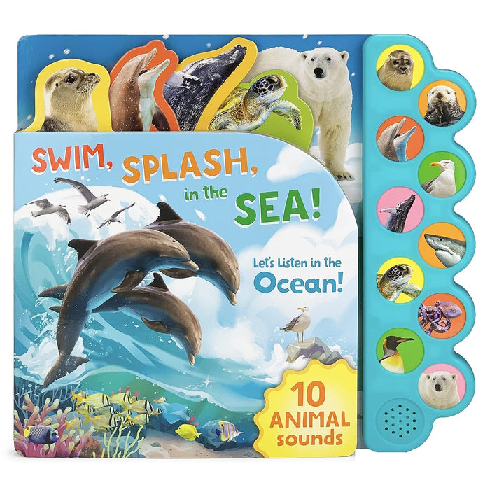 Swim and Splash in the Sea 10-Button Interactive Sound Book