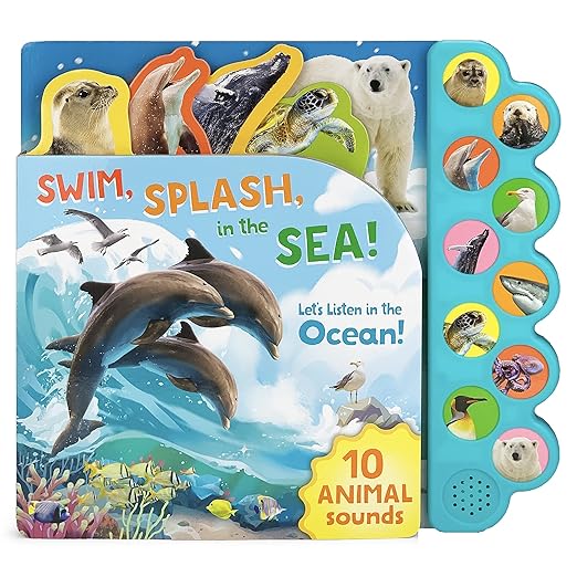 Swim and Splash in the Sea 10-Button Interactive Sound Book