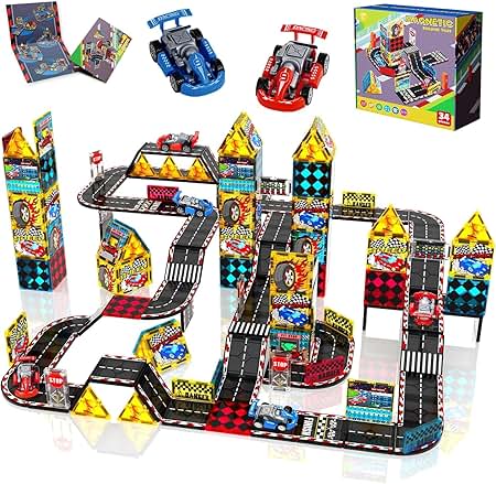 MAGNA-TILES Rail Racers Construction Toy Set 33pc