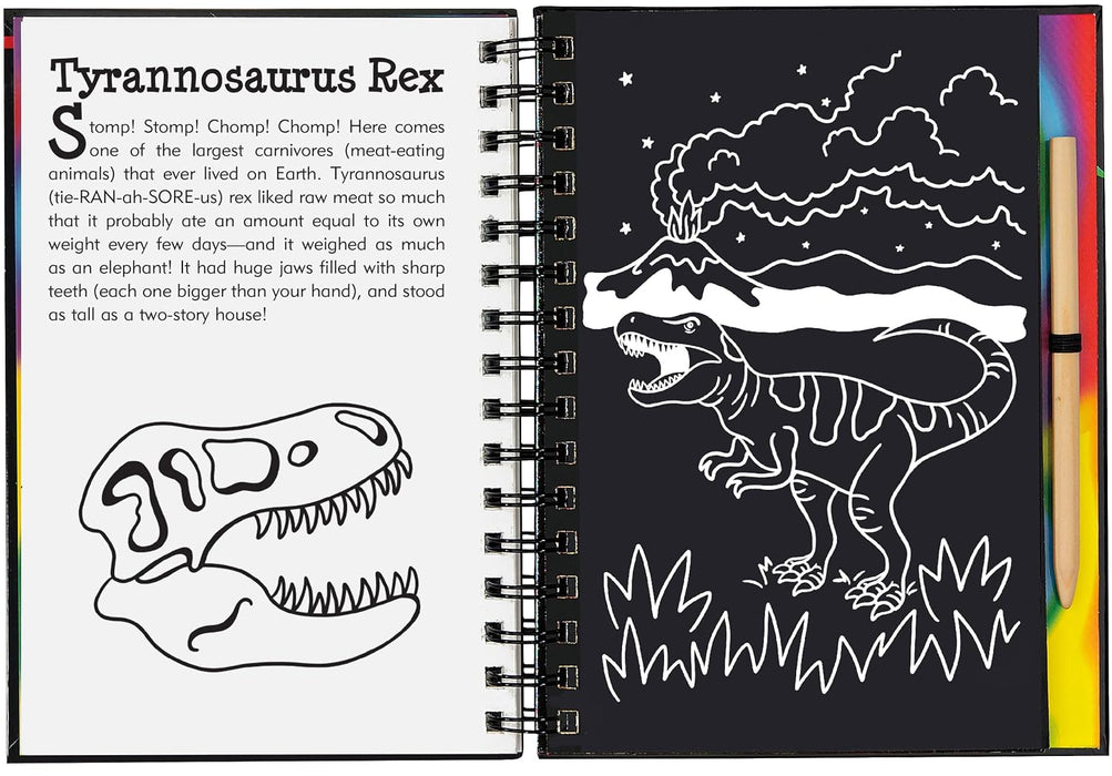 Peter Pauper Press Scratch and Sketch Jurassic Art Activity Book