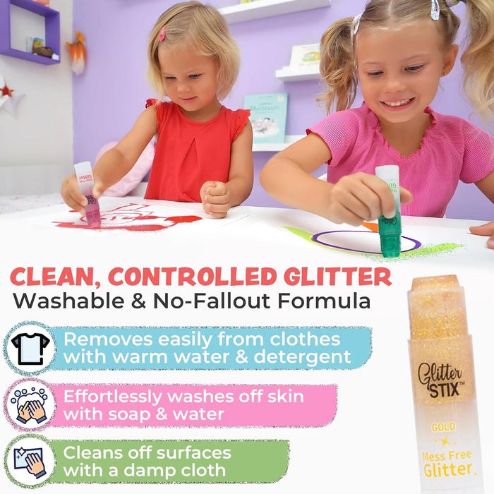 The Pencil Grip Glitter Stix Mess Free 12-Color Set
