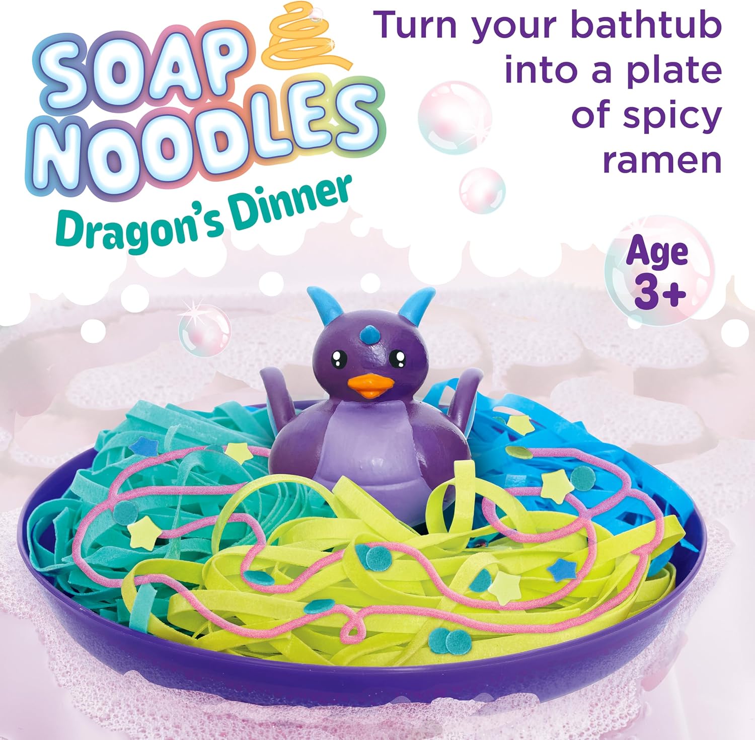 Creativity for Kids Soap Noodles Dragon's Dinner Bath Toy Set