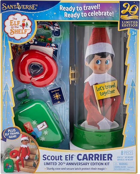 The Elf on the Shelf Scout Elf Carrier Limited 20th Anniversary kit