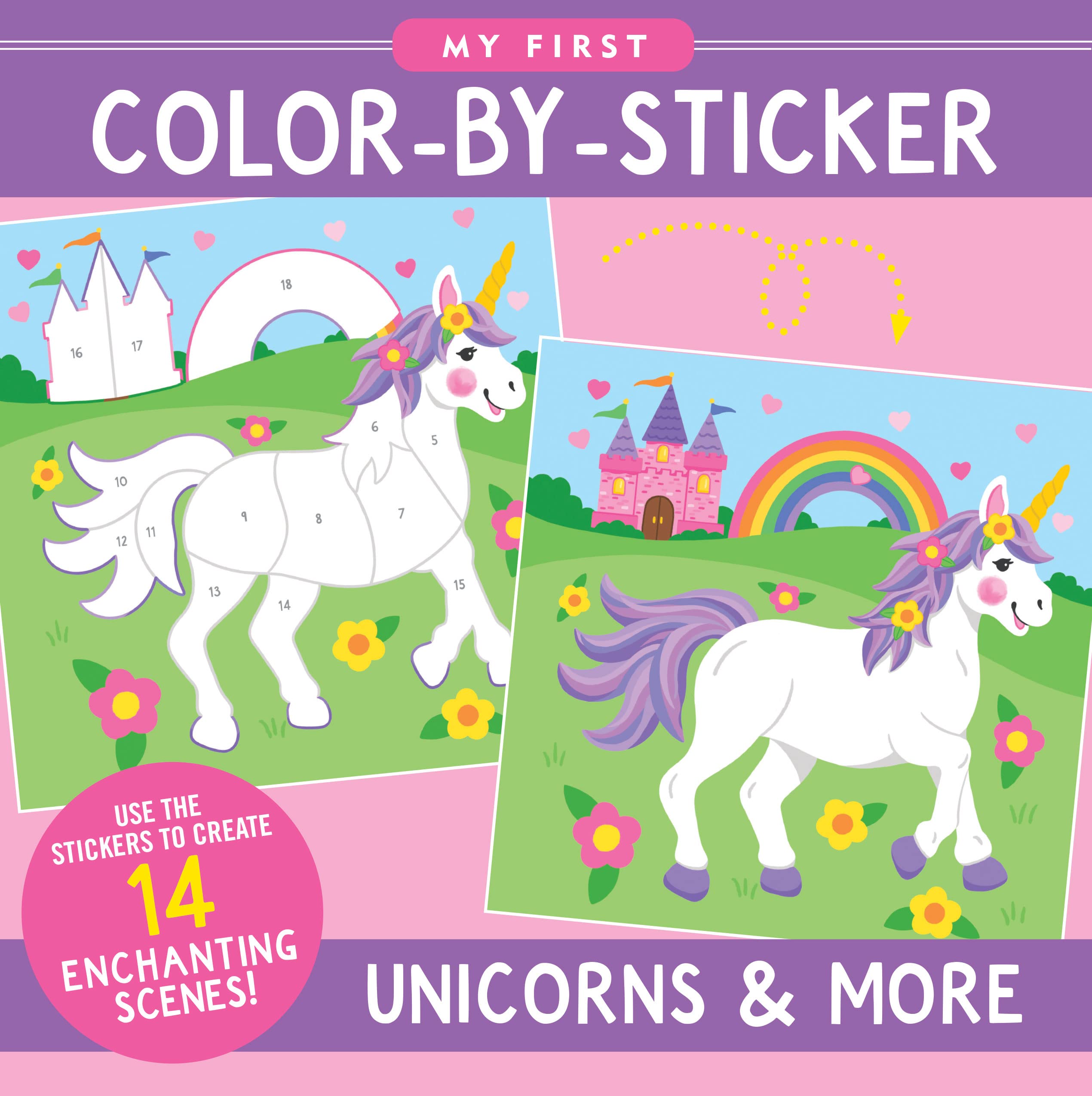 My First Color By Sticker Book Unicorns and More