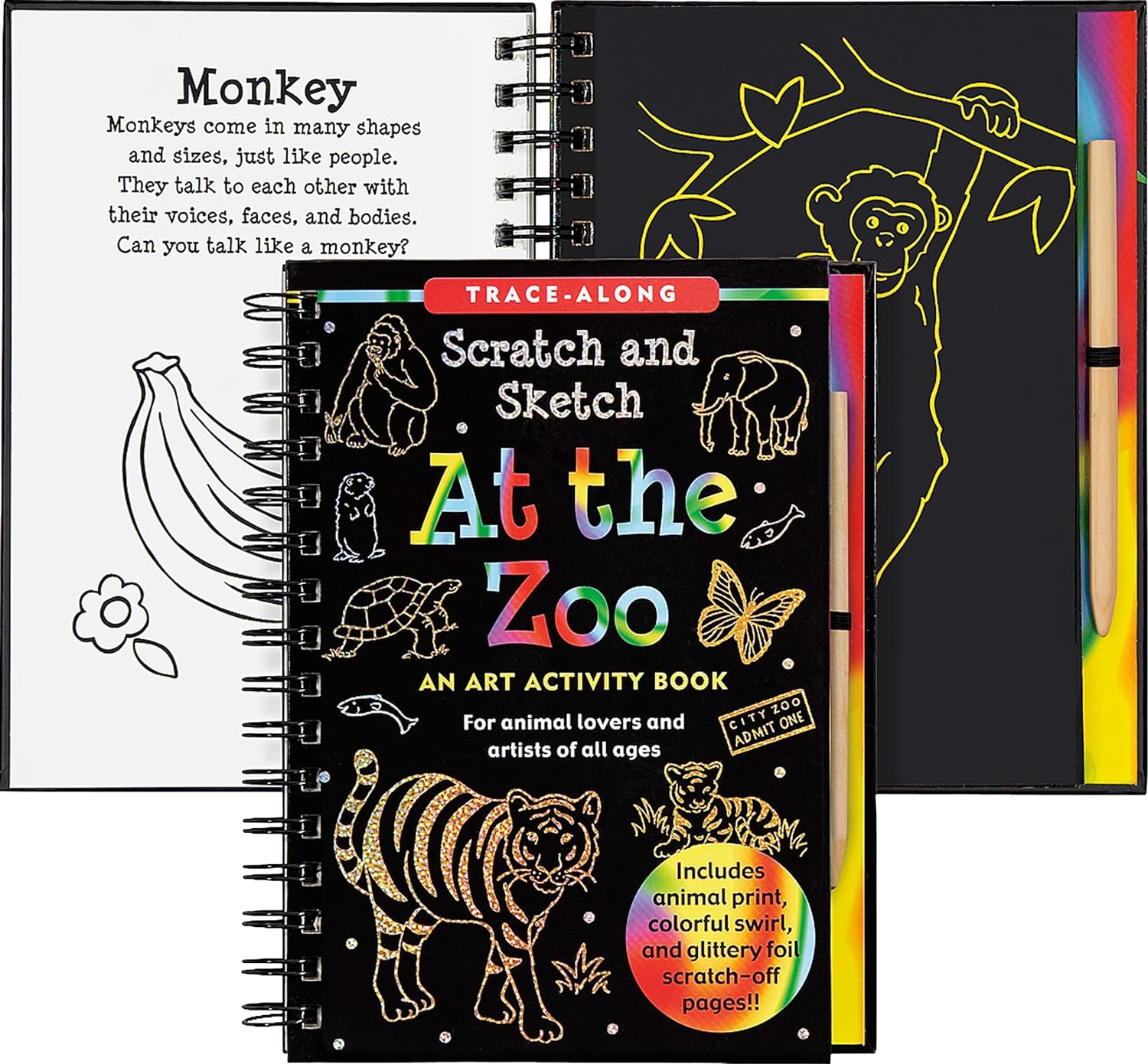 At the Zoo Scratch and Sketch Book