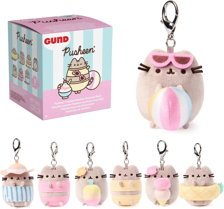 GUND Pusheen Tropical Vacation Surprise Plush Blind Bag Keychain
