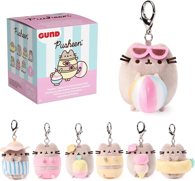 GUND Pusheen Tropical Vacation Surprise Plush Blind Bag Keychain